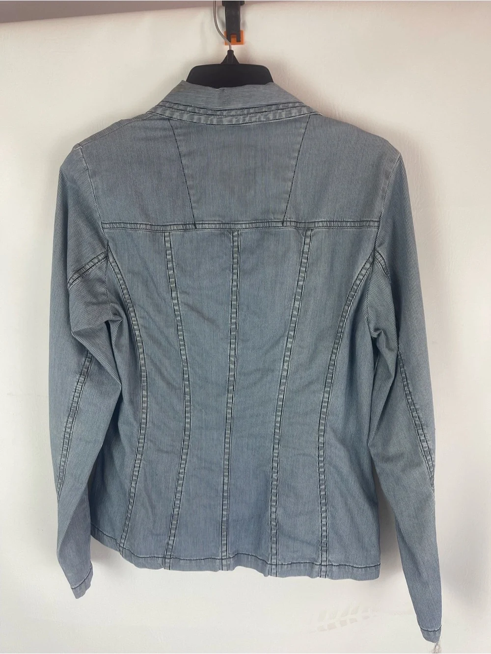 Bianca Sailing Club Striped Denim Blazer Nautical Fitted Jacket US 6 - Picture 4 of 9